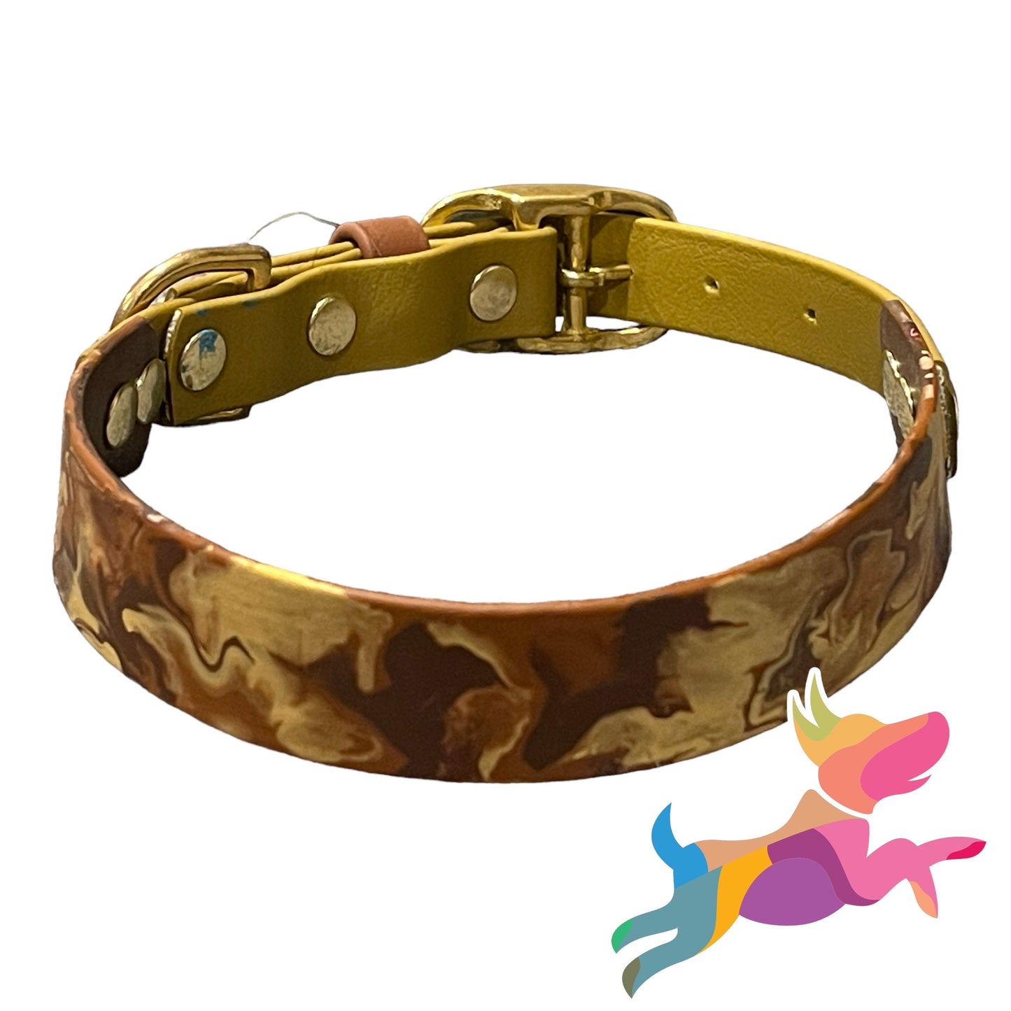 Pre-Made Medium Marbled Painted BioThane Collars